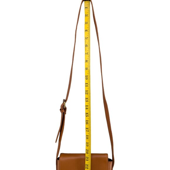 JJ Winters Ivy Crossbody Leather Bag Caramel Brown Purse Adjustable Strap - Picture 13 of 16